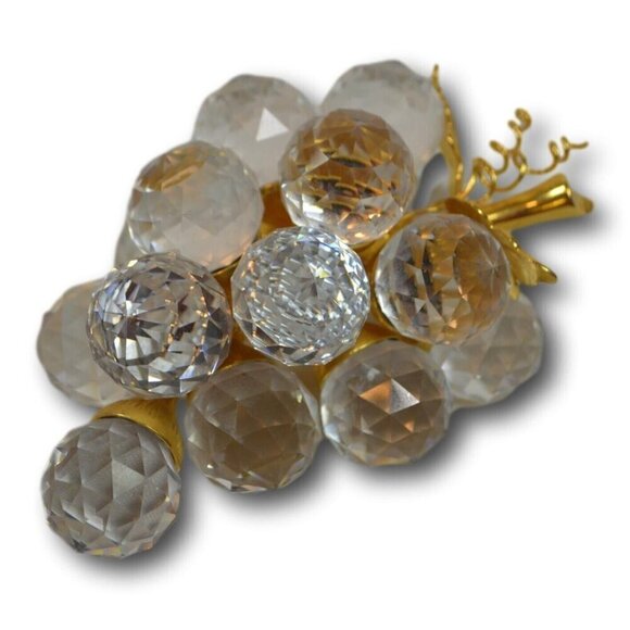 Swarovski Crystal Grape Cluster Figurine – Sparkling Fruit Collection Rhodium - Picture 1 of 4